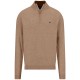 блуза,мъжки,пуловери,дамски,пуловери,fynch,hatton,1607316,half,zip,sweater,brown,(taupe)