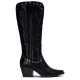 обувки,дамски,боти,мъжки,боти,xti,14624001,heel,boots,black,(black)