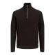 блуза,мъжки,пуловери,дамски,пуловери,jj,rebel,lustanley,half,zip,sweater,black,(ganache,detail,twist)