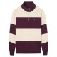 блуза,мъжки,пуловери,silbon,half,zipper,wide,stripe,half,zip,sweatshirt,purple,(burgundy)