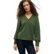блуза,мъжки,пуловери,дамски,пуловери,vila,andrea,re,v,neck,sweater,green,(bronze,green)