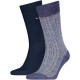 чорапи,мъжки,чорапи,дамски,чорапи,tommy,hilfiger,mouline,nappy,herringbone,socks,2,pairs,blue,(navy)