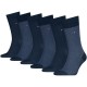 чорапи,мъжки,чорапи,дамски,чорапи,tommy,hilfiger,tin,birdeye,classic,socks,6,pairs,blue,(navy)