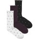 чорапи,мъжки,чорапи,дамски,чорапи,jack,&,jones,polly,polka,dot,jjxx,long,socks,3,pairs,multicolor,(white,winetasting,black)
