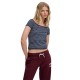 фланелка,с,къс,ръкав,дамски,топове,superdry,bardot,off,shoulder,short,sleeve,top,purple,(off,white,stripe)