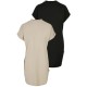рокля,дамски,поли,и,рокли,urban,classics,tb4793a,short,sleeve,dress,2,units,beige,black,(soft,sea,grass,black)