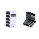 чорапи,мъжки,чорапи,дамски,чорапи,happy,socks,graphic,gift,set,crew,socks,4,pairs,black,(white,black)
