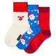 чорапи,мъжки,чорапи,дамски,чорапи,happy,socks,santa,crew,socks,3,pairs,multicolor,(multicolor)