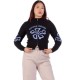 блуза,дамски,блузи,santa,cruz,flower,knit,track,top,sweatshirt,black,wash