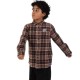 юношеска,карирана,риза,дамски,ризи,мъжки,ризи,santa,cruz,youth,chopper,long,sleeve,shirt,brown,check