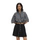 карирана,риза,дамски,ризи,мъжки,ризи,karl,lagerfeld,jeans,b3w11003,3,4,sleeve,shirt,black,(small,black,white,yd,check)