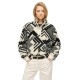 блуза,дамски,блузи,superdry,super,soft,printed,henley,sweatshirt,refurbished,white,(mono,aztec,off,white)