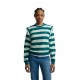 блуза,дамски,блузи,silbon,striped,shoulder,pad,sweatshirt,green,(green)