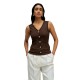 тениска,мъжки,тениски,дамски,тениски,salsa,jeans,21012150,sleeveless,t,shirt,brown,(brown)