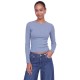 тениска,мъжки,тениски,дамски,тениски,jjxx,freya,rib,long,sleeve,t,shirt,blue,(faded,denim)