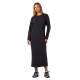 рокля,дамски,поли,и,рокли,noisy,may,charlie,long,sleeve,midi,dress,grey,(obsidian)