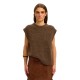 блуза,мъжки,пуловери,дамски,пуловери,selected,lulu,short,sleeve,sweater,brown,(dachshund,melange)