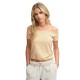 фланелка,с,къс,ръкав,дамски,топове,superdry,bardot,off,shoulder,short,sleeve,top,beige,(yellow,haze)