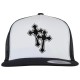 тениска,всички,шапки,mister,tee,two,crosses,trucker,cap,white,(black,white,black)