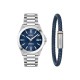 часовник,часовници,boss,giftset,strike,41mm,5atm,quartz,analogical,watch,silver,(blue,blue,mineral)