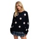 блуза,мъжки,пуловери,дамски,пуловери,superdry,brushed,polka,dot,sweater,black,(navy,pale,pink)