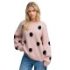 блуза,мъжки,пуловери,дамски,пуловери,superdry,brushed,polka,dot,sweater,pink,(pink,navy)