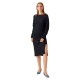рокля,дамски,поли,и,рокли,vero,moda,lefile,calf,petite,long,sleeve,short,dress,black,(black)