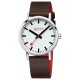 часовник,часовници,mondaine,classic,40,mm,watch,refurbished,brown,(white,brown,vegan,grape,leather)