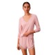 тениска,дамски,пижами,calvin,klein,lv00qs7699,long,sleeve,pyjama,t,shirt,pink,(subdued)