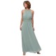 рокля,дамски,поли,и,рокли,vila,milina,halter,sleeveless,long,dress,refurbished,green,(green,milieu,detail,elastic)