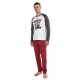 пижама,мъжки,пижами,gisela,goonies,interlock,knit,fabric,long,sleeve,pyjama,red,white,(white)
