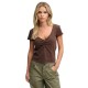 тениска,мъжки,тениски,дамски,тениски,superdry,athletic,essentials,gathered,pattern,short,sleeve,t,shirt,brown,(chestnut,brown,pink,polka,dot)