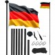 фитнес,оборудване,всичкото,фитнес,оборудване,muwo,glory,flagpole,6.1,m,with,ground,socket,black