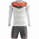вратарски,ръкавици,и,облекло,всички,футболни,облекла,zeus,argo,goalkeeper,kit,long,sleeved,jersey,with,shorts,white,gray