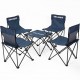 kirkjubØur®,stjärna,pack,of,5,camping,chairs,with,table,navy